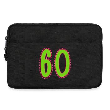 60. 60 ANS. 60e ANNIVERSAIRE. ANNIVERSAIRE 60 ANS. - Sacoche pour ordinateur portable 13 pouces - noir - Devant
