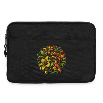 colorful lily bouquet elegant and curved - Laptop bag 13" - black - Front