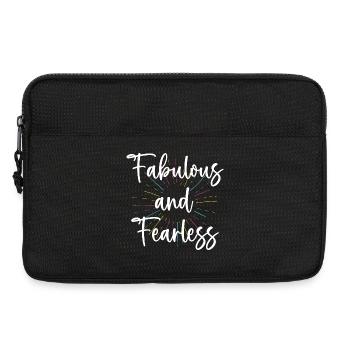 LGBTQ Pride Month - Fabulous and Fearless - Laptop bag 13" - black - Front