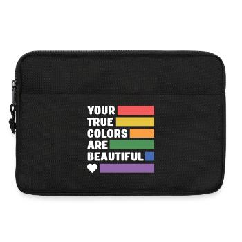 LGBT Pride Month - Your True Colors Are Beautiful - Laptop bag 13" - black - Front