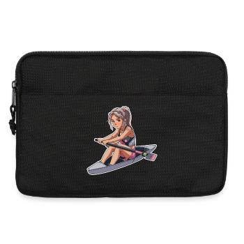 Rower Girl Graphic - Laptop bag 13" - black - Front