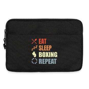 Manger dormir Boxe Répéter - Sacoche pour ordinateur portable 13 pouces - noir - Devant