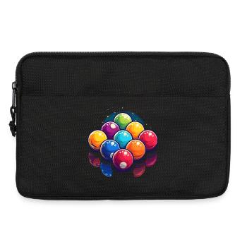 Billardkugeln Grafik - Laptoptasche 13" - Schwarz - Vorne