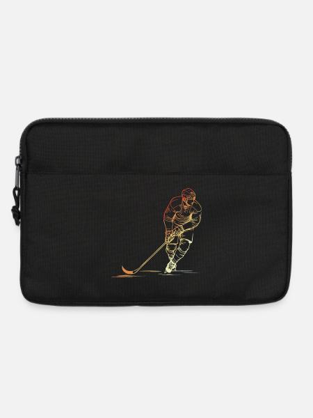 Retro Eishockeyspieler - Laptoptasche 13" - Schwarz
