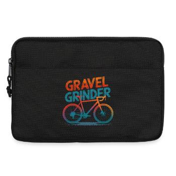 Gravel Grinder Fahrrad Illustration - Laptoptasche 13" - Schwarz - Vorne