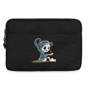Skelett Hält Pflanze Hoffnung Entstehung - Laptoptasche 13" - Schwarz - Vorne
