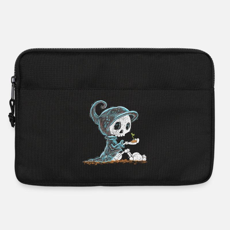 Skelett Hält Pflanze Hoffnung Entstehung - Laptoptasche 13" - Schwarz