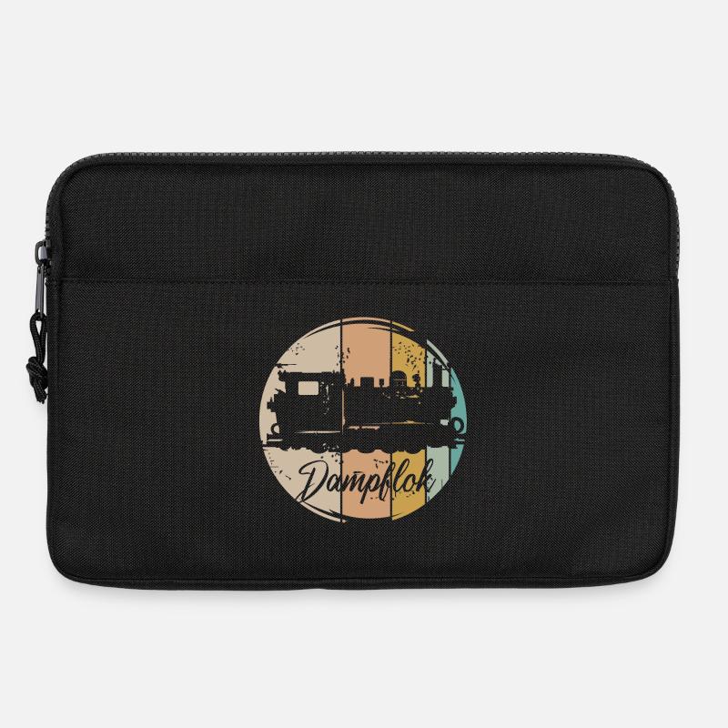 retro Dampflok Eisenbahn alte Lok vintage Symbol - Laptoptasche 13" - Schwarz