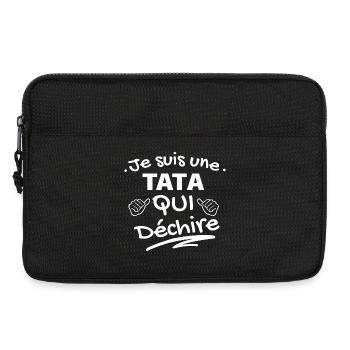 T-shirt Affirmation TATA Qui Déchire - Sacoche pour ordinateur portable 13 pouces - noir - Devant