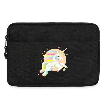 Delicate Geometric Unicorn – Dreamy & Magical - Laptop bag 13" - black - Front