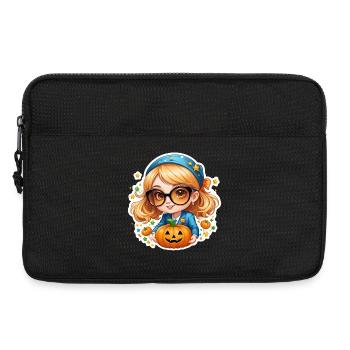 Pumpkin Girl for Halloween - Laptop bag 13" - black - Front