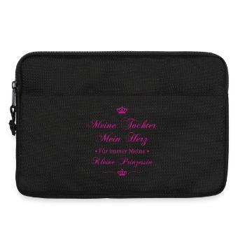 Meine Tochter, Mein Herz, Für Immer Prinzessin - Laptoptasche 13" - Schwarz - Vorne