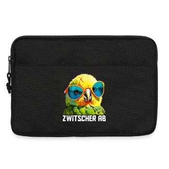 Zwitscher Ab Wellensittich - Laptoptasche 13" - Schwarz - Vorne