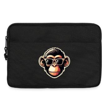 Affe Brille cool - Laptoptasche 13" - Schwarz - Vorne