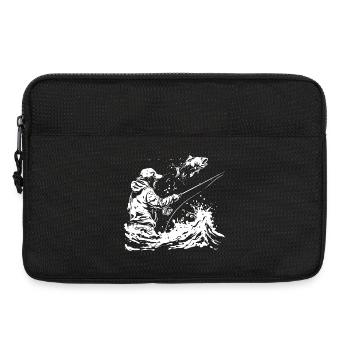 Croquis de pêche - Sacoche pour ordinateur portable 13 pouces - noir - Devant