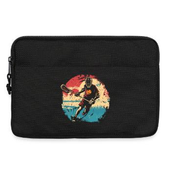 Joueur de crosse des années 80 - Sacoche pour ordinateur portable 13 pouces - noir - Devant