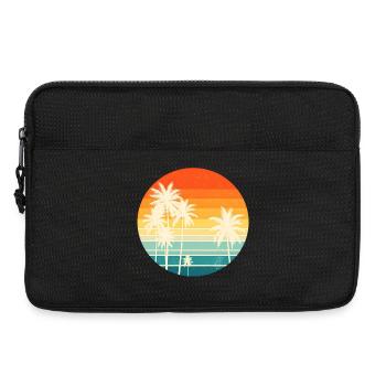 Palmier Crépuscule Vintage - Sacoche pour ordinateur portable 13 pouces - noir - Devant