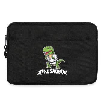 Jitsusaurus Dinosaur in Jiu-Jitsu Gear - Laptop bag 13" - black - Front