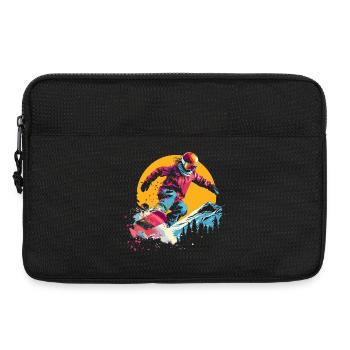 Snowboarder Synthwave - Laptoptasche 13" - Schwarz - Vorne