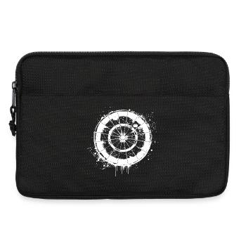 Dartscheibe Streetart - Laptoptasche 13" - Schwarz - Vorne