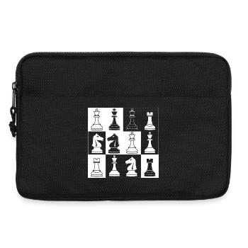 Chess Pieces Sketch - Laptop bag 13" - black - Front