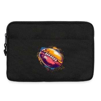 Ballon de rugby Street Art - Sacoche pour ordinateur portable 13 pouces - noir - Devant