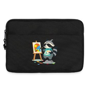 Creative raccoon for art lovers young and old - Laptop bag 13" - black - Front