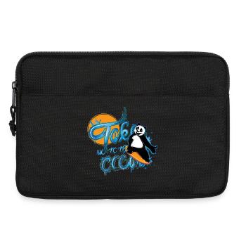 Panda Surfer – Emmenez-moi à l’océan - Sacoche pour ordinateur portable 13 pouces - noir - Devant