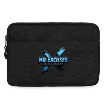 No Excuses Just Wins – Motivational Gym Design - Laptop bag 13" - black - Front