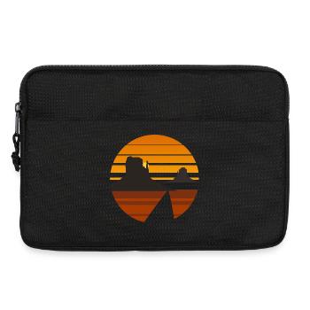Desert Sunset Silhouette Design - Laptop bag 13" - black - Front