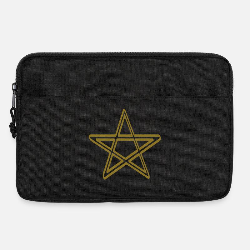 Pentacle Line Art Symbol - Laptop bag 13" - black