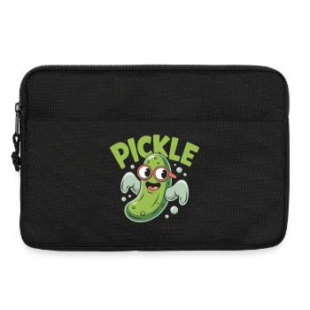 Personnage de dessin animé de cornichon drôle - Sacoche pour ordinateur portable 13 pouces - noir - Devant
