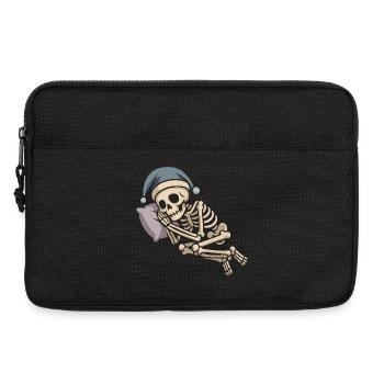 Squelette avec chapeau de Père Noël - Sacoche pour ordinateur portable 13 pouces - noir - Devant