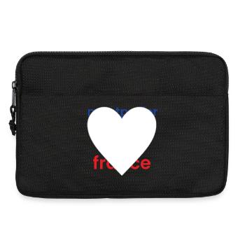 Herz mit Friedenssymbol in Pastellfarben - Laptoptasche 13" - Schwarz - Vorne