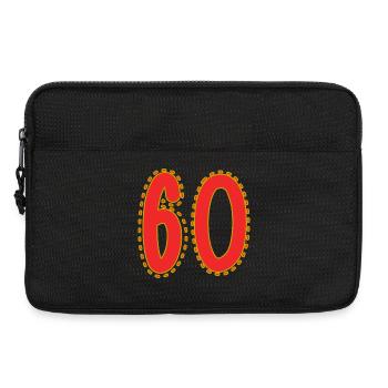 60. 60 ANS. 60e ANNIVERSAIRE. ANNIVERSAIRE 60 ANS. - Sacoche pour ordinateur portable 13 pouces - noir - Devant