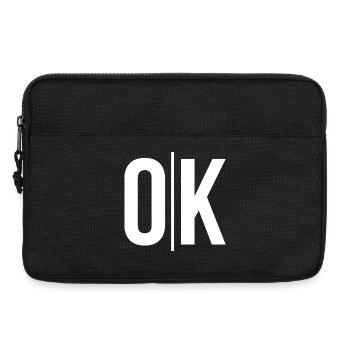 Clear OK Typo on Black - Laptop bag 13" - black - Front