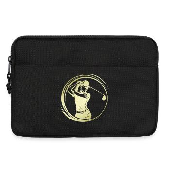 Golfer Silhouette - Laptop bag 13" - black - Front
