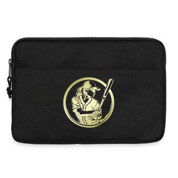 Baseball Silhouette - Laptop bag 13" - black - Front