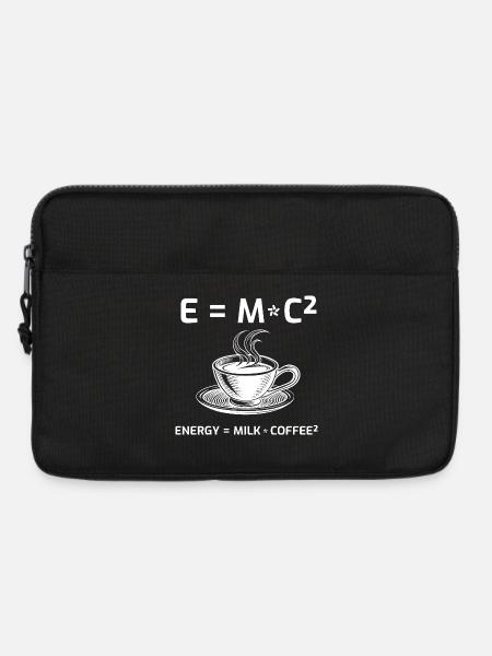 Kaffeetrinker Kaffeeformel E=MC2 - Laptoptasche 13" - Schwarz