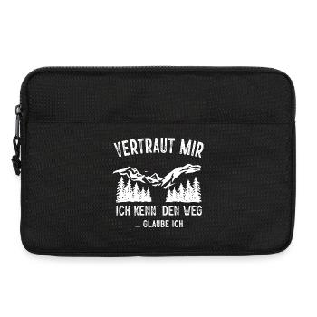 Wandern Sprüche Wanderer Wanderoutfits - Laptoptasche 13" - Schwarz - Vorne