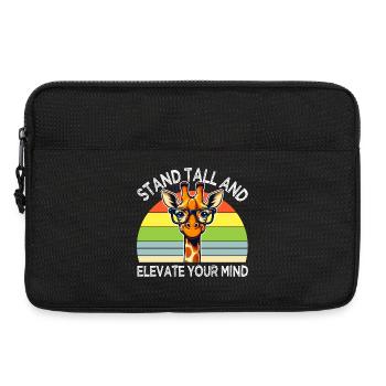 Inspiring Giraffe with Rainbow Glasses - Laptop bag 13" - black - Front