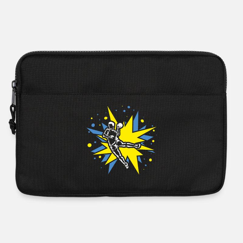 Handball Design im Comic-Explosionen - Laptoptasche 13" - Schwarz