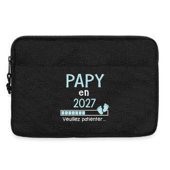 Papy en 2027 Cadeau Futur Papi - Sacoche pour ordinateur portable 13 pouces - noir - Devant