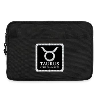 Signe du zodiaque Taureau - Sacoche pour ordinateur portable 13 pouces - noir - Devant