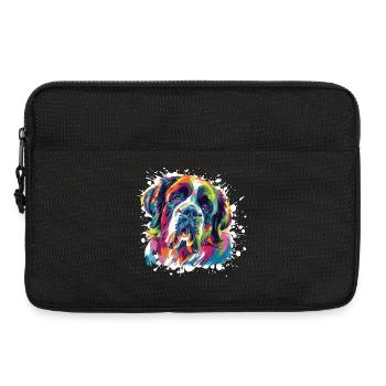 Colorful Dog Portrait Pop Art - Laptop bag 13" - black - Front