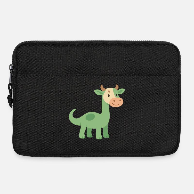 Dinosaur with cowhide head - Laptop bag 13" - black