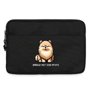Sprich mit der Pfote Zwergspitz Zwergspitze Spitz - Laptoptasche 13" - Schwarz - Vorne
