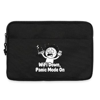 Panne WiFi Mode panique Mème - Sacoche pour ordinateur portable 13 pouces - noir - Devant