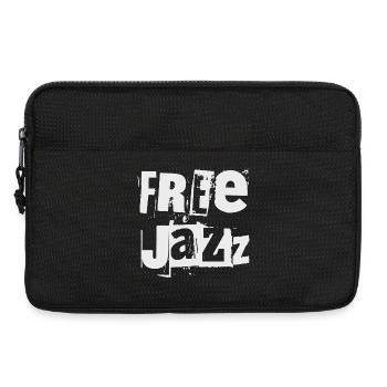 Typographie grunge free jazz - Sacoche pour ordinateur portable 13 pouces - noir - Devant