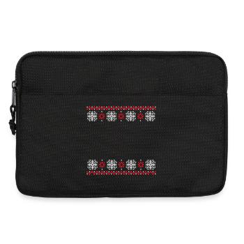 pull moche motif de Noël flocons de neige cool - Sacoche pour ordinateur portable 13 pouces - noir - Devant